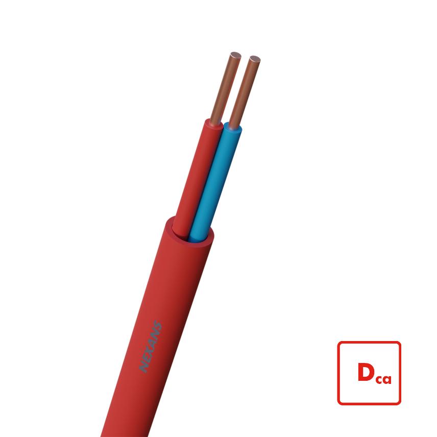 YR Dca-s2 2x0,8 mm rood (H500)